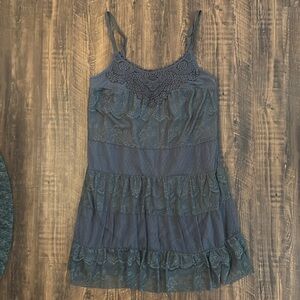 Xhilaration Gray Lace Mini Dress